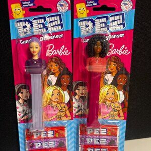 Set of 2 Barbie PEZ Candy Dispensers- New